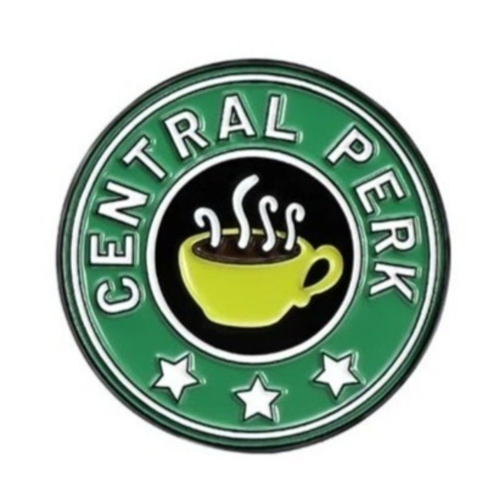 FRIENDS Central Perk Coffee pin enamel espresso shop new york starbucks